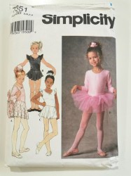7351  simplicity BALLERINA DANCE LEOTARDS,  SKIRTS,  TUTU, BAG PATTERN 5-8, OR 3-6 CHOICE NEW